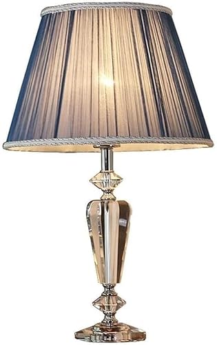 QXGJTLI Tischlampe, Nachttischlampe, Kristallsäule, luxuriöse Tischlampe, Schlafzimmer-Nachttischlampe, warmes Romantisches Blau, kreative Wohnzimmerlampe, Tischlampen für Schlafzimmer (dimmbar) von QXGJTLI