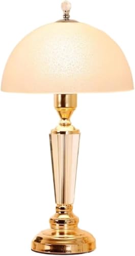 QXGJTLI Tischlampe, Nachttischlampe, nordische Tischlampe mit Rissglas, Nachttischlampe mit Eisensockel, Nachttischlampe für Wohnzimmer, Schlafzimmer, Tischlampen für Schlafzimmer (B, Dimmerschalter) von QXGJTLI