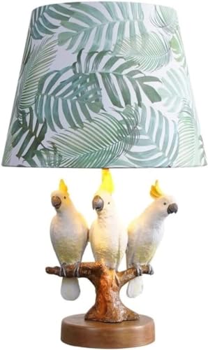 QXGJTLI Tischleuchte Nachttischlampe Amerikanische Harz-Tischlampe Kreative Vogel-Nachttischlampe Nachttischlampe für Schlafzimmer Wohnzimmer Arbeitszimmer Tischlampen Tischlampen für Schlafzimmer von QXGJTLI