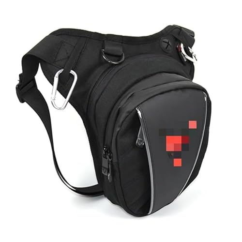 QXYOGO Beintasche Motorrad,Beintasche,Oberschenkeltasche wasserdichte Taille Taille Beintasche Oberschenkelgurte Hüfte Motorrad Reise Batterie/Handy Plüschtasche(Red) von QXYOGO