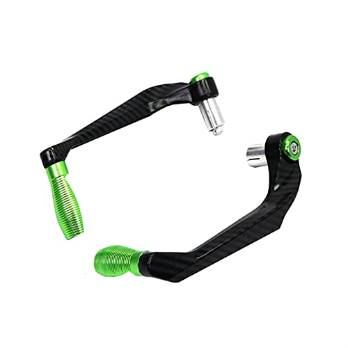 QXYOGO Motorrad Lenker,Motorradlenker 22mm 7/8 "Universal Motorrad Handschutz Bremskupplunghebelschutz Handschutz(Carbon Green) von QXYOGO