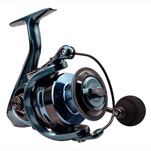 Angelrolle 14 + 1BB Double Spool Fishing Rolle 5,5: 1 4,7: 1 Getriebeverhältnis High Speed ​​Spinning Rolle Carp Angelrollen Casting Rolle Für Flüsse, Seen, Ozeane, Stauseen(Single Spool,6000 Series) von QZCX