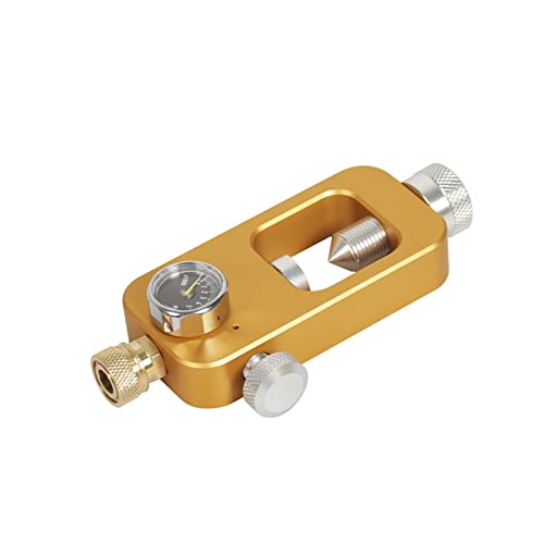 QZCX Tragbares Atemschutzgerät zum Tauchen, Mini-Sauerstoffflaschenadapter for Tauchausrüstung Hohe Druckhärte(Golden Adapter (psi dial)) von QZCX