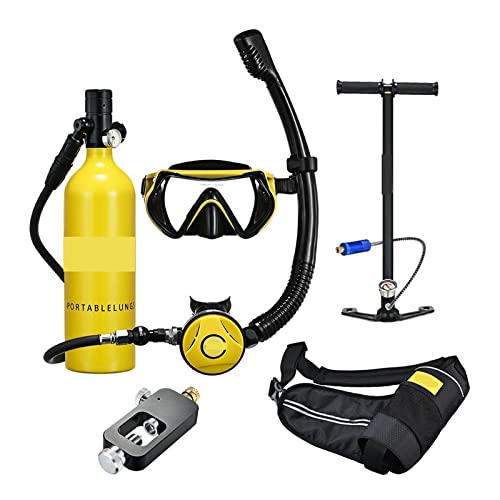 QZCX Tragbares Atemschutzgerät zum Tauchen, Schnorchel-Unterwassertauch-Rebreather-Tauchgerät, Tragbare Tiefschnorchelausrüstung Hohe Druckhärte(Blackhead in Yellow Bottle) von QZCX