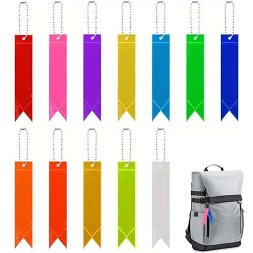 QZKJQDD Sicherheits Reflektierender Anhänger, Reflektoren Kinder, Reflektor Anhänger, Streamer-Sicherheitsreflektor, Schlüsselanhänger für Schultasche Rucksack Radfahren Gehen Laufen (12 Farben) QZKJQDD Sicherheits Reflektierender Anhänger, Reflektoren Kinder, Reflektor Anhänger, Streamer-Sicherheitsreflektor, Schlüsselanhänger für Schultasche Rucksack Radfahren Gehen Laufen (12 Farben) von QZKJQDD