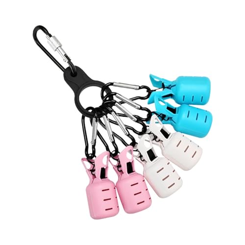 Qaonsciug 6Pcs Tintenfisch Jigs Köder Protector Angeln Garnelen Haken Abdeckungen Kappen Tragbare Tintenfisch Jigs Haken Abdeckungen Mit Karabiner Angeln Werkzeug von Qaonsciug