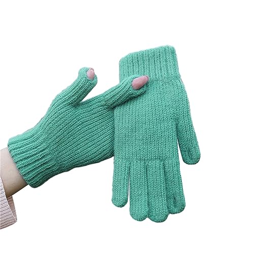 Qaonsciug Touchscreen-Handschuhe, verdickt, weich, warm, gestrickt, Handwärmer für Damen und Erwachsene, Outdoor-Sport, Aktivität, Wandern, Radfahren von Qaonsciug