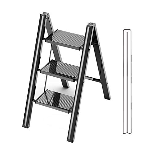 Qazxsw ZXQZ Trittleitern Aluminium-Tritthocker, faltbares Blumenregal im Innenbereich, Klettertreppe im Arbeitszimmer, 300-Pfund-Teleskopleiter mit sicherem Lager von Qazxsw