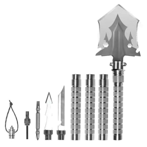 Qbkohphifm Multifunktions-Klappschaufel, Outdoor-Schaufel-Set, Gartengeräte, Camping, Faltbare Multifunktionsschaufel von Qbkohphifm