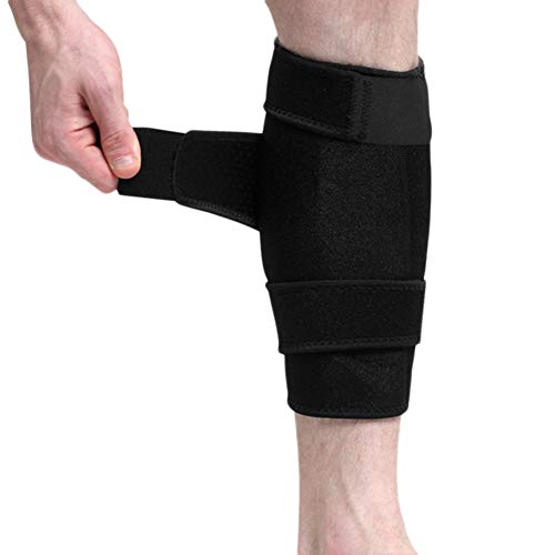 Atmungsaktiv Beinschützer Schienbeinschoner mit Klettverschluss Schienbeinschutz gegen Beinschmerzen Compression Leg für Erwachsene Dekompression Beinschutz Unterstützung Beinschoner für Training von Qchomee