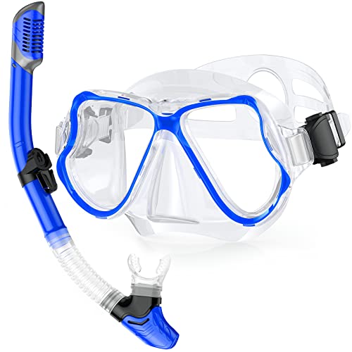 QcoQce Schnorchelset Erwachsene, Anti-Leck Anti-Fog und Panorama-Weitblick Tauchmaske,Professionelle Schnorchelmaske mit Weichen Mundstück und Dry Schnorchel, Schnorchel Set für Erwachsene QcoQce Schnorchelset Erwachsene, Anti-Leck Anti-Fog und Panorama-Weitblick Tauchmaske,Professionelle Schnorchelmaske mit Weichen Mundstück und Dry Schnorchel, Schnorchel Set für Erwachsene von QcoQce