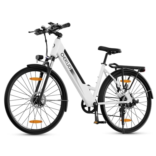 Qekud 26" Elektrofahrrad,26Zoll Elektrofahrrad Trekkingrad e-City Fahrrad mit 36V 12,5Ah Li-Ion Akku, Reichweite bis zu 100KM im Hybridmodus, 250W Motor, EU-konform, mit App von Qekud