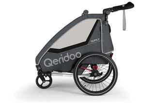 Qeridoo QUPA 2 2023 Kinder Fahrradanhänger Grün/Blau/Grau - Grey (Grau) Qeridoo QUPA 2 2023 Kinder Fahrradanhänger Grün/Blau/Grau - Grey (Grau) von Qeridoo