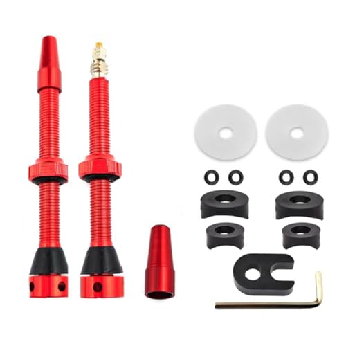 Qerwsdty Tubeless-Luftventil, für Mountainbike, Rennrad, Tubeless-Felgenventile-Set, Radfahren, Ersatzteile, Befestigung, Rot, 60 Mm, Langlebig, Einfache Installation, Einfach zu Bedienen Qerwsdty Tubeless-Luftventil, für Mountainbike, Rennrad, Tubeless-Felgenventile-Set, Radfahren, Ersatzteile, Befestigung, Rot, 60 Mm, Langlebig, Einfache Installation, Einfach zu Bedienen von Qerwsdty