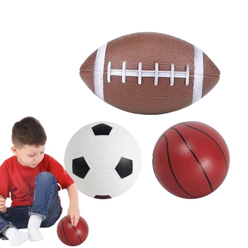 Sportbälle für Kinder | Sportbälle für Kinder | Spielzeug mit Bällen für Kinder, sensorisches Basketball-Set für Kinder, Spielgeschenk für Kinder, perfekt für drinnen, draußen, von Qhvynpo