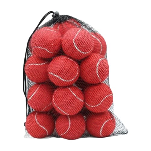 Qianly 20 Stück Tennisbälle, 6,4 cm Durchmesser, für Outdoor Aktivitäten Und Training, Rot von Qianly