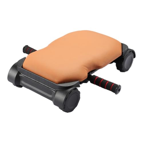 Qianly Abdominal-Rad mit weichem Kissen, automatischer Rückprall, Heimgebrauch, Kerntraining, Bauch-Maschine, Sportler, Übungsrad, Rad, Orange von Qianly