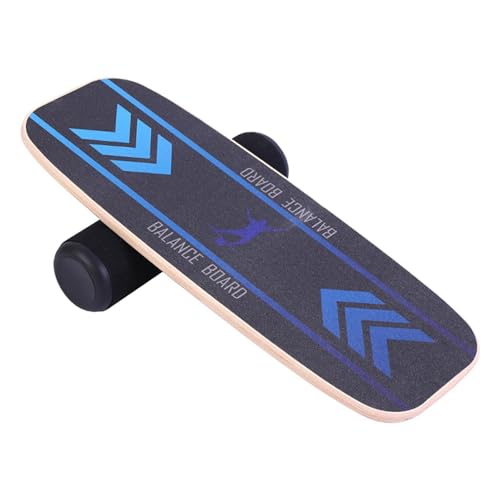 Qianly Balance Board Surf Balance Board Tragbar mit Rolle Home Gym Training Wackelbrett für Skateboarding Stand Up Paddle Erwachsene, blau B von Qianly