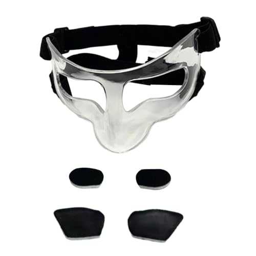 Qianly Basketball Gesichtsmaske, Schutz für Sportler, Transparente Abdeckung, 17cmx10cm von Qianly