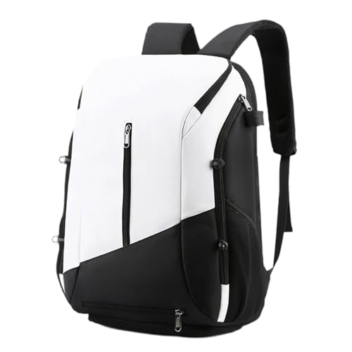 Qianly Basketball Rucksack mit Fächern für Schuhe, Schwarz Weiß Qianly Basketball Rucksack mit Fächern für Schuhe, Schwarz Weiß von Qianly