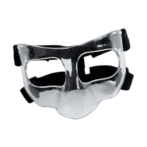 Qianly Basketball Schutzmaske, Gesichtsmaske für Sport, Nasenschutz für Gebrochene Nase, Klar 17.5x9.5x9.8cm von Qianly