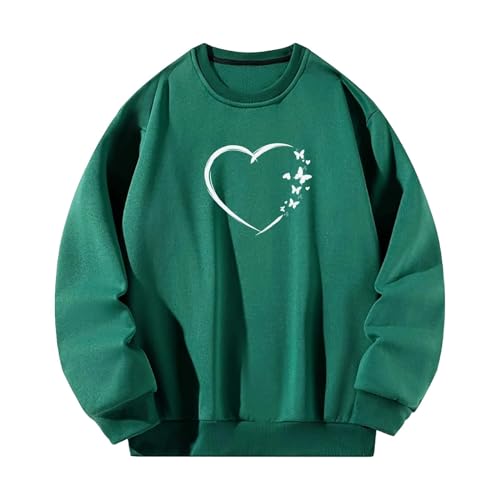 Qianly Damen Sweatshirt, Herbstkleidung, Bequemes Rundhals Pullover Sweatshirt, Rundhals Sweatshirt für Shopping, Walking, Workout, L von Qianly