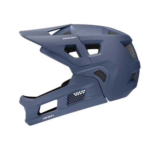 Qianly Erwachsener Mountainbike Helm mit Abnehmbarem Kinnschutz für Den Vollen Gesichtsschutz, Blau Qianly Erwachsener Mountainbike Helm mit Abnehmbarem Kinnschutz für Den Vollen Gesichtsschutz, Blau von Qianly