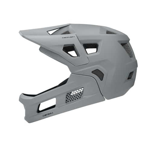 Qianly Erwachsener Mountainbike Helm mit Abnehmbarem Kinnschutz für Den Vollen Gesichtsschutz, Grau Qianly Erwachsener Mountainbike Helm mit Abnehmbarem Kinnschutz für Den Vollen Gesichtsschutz, Grau von Qianly