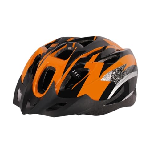 Qianly Fahrradhelm für Rennradfahrer, Verstellbar Und Leicht mit Visier, Geeignet für Outdoor Aktivitäten, Orange von Qianly