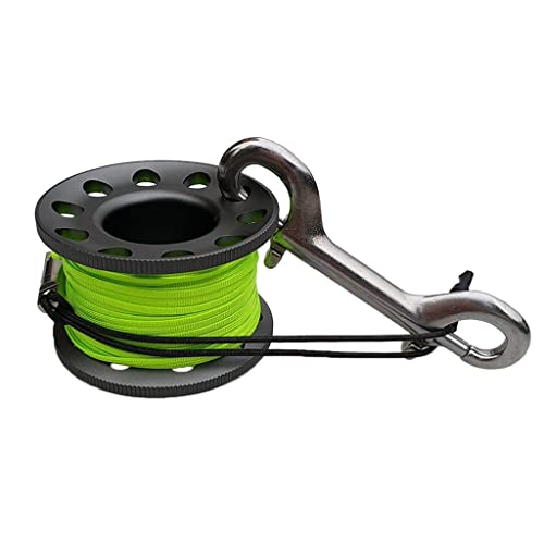 Qianly Finger Reel Scuba Tauchen Spool mit Edelstahl Doppel Ended Clips 15m, grau Qianly Finger Reel Scuba Tauchen Spool mit Edelstahl Doppel Ended Clips 15m, grau von Qianly