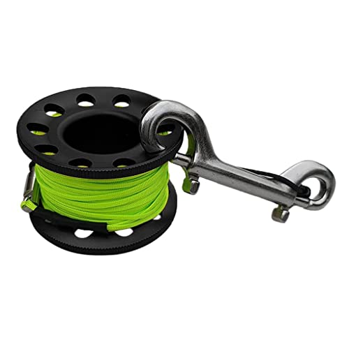 Qianly Finger Reel Scuba Tauchen Spool mit Edelstahl Doppel Ended Clips 15m, schwarz Qianly Finger Reel Scuba Tauchen Spool mit Edelstahl Doppel Ended Clips 15m, schwarz von Qianly