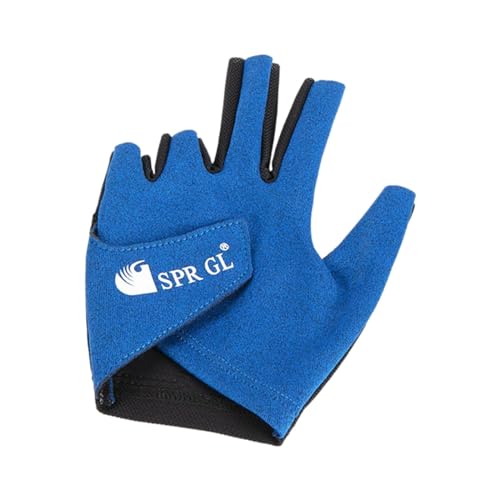 Qianly Komfortable Billardhandschuhe für Die Linke Hand, Optimale Unterstützung, Blau von Qianly