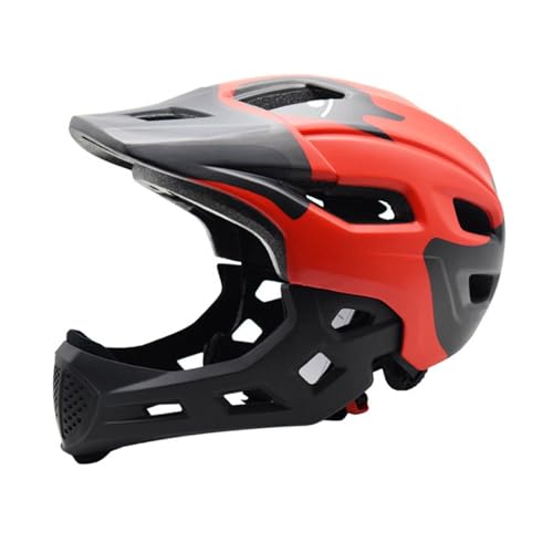 Qianly Mountainbike Helm Helme Schutz Leichte Zubehör Abnehmbare Geschenke Atmungsaktiv Fahrrad Helm, ROT von Qianly