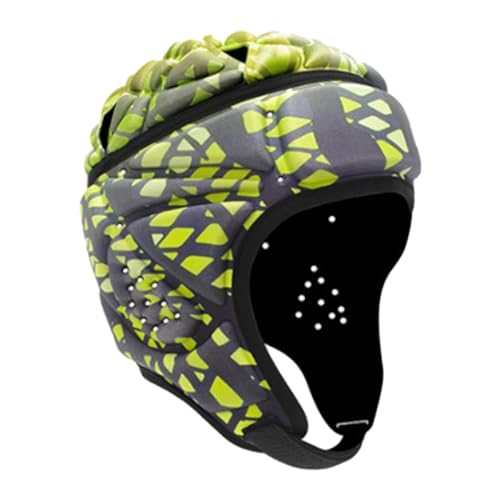 Qianly Rugby Helm, Flag Football Helm mit Belüftungslöchern, Vielseitiger Rugby Kopfschutz, Rugby Kopfbedeckung für Rugby mit Besonderen Bedürfnissen, Stil A von Qianly