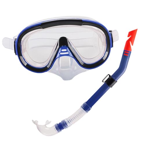 Qianly Schnorchelset, Weitwinkel-Tauchmaske, Schnorchelausrüstung, Taucherbrille zum Gerätetauchen, blau klar von Qianly