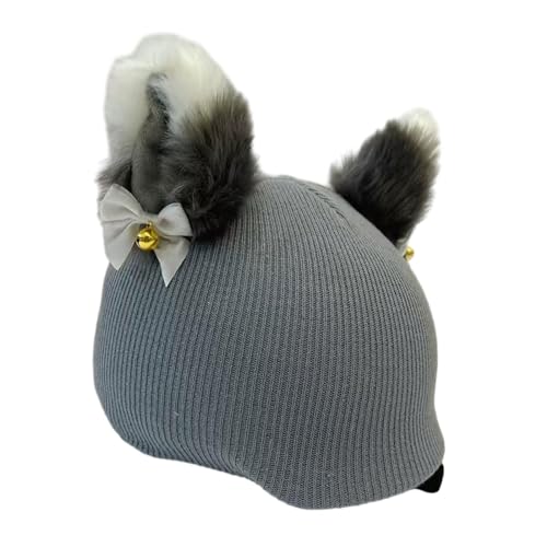 Qianly Skihelmüberzug Beanie Elastische Helme Zubehör Snowboardhelm Schutzhülle Neuheit Skihelm Dekor Gestrickte Mütze, Graues Kätzchen Qianly Skihelmüberzug Beanie Elastische Helme Zubehör Snowboardhelm Schutzhülle Neuheit Skihelm Dekor Gestrickte Mütze, Graues Kätzchen von Qianly