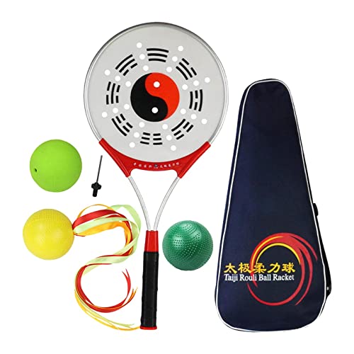 Qianly Tai Racket Ball Set für Wushu Übungen mit Tragetasche für Senioren, E einstellen von Qianly