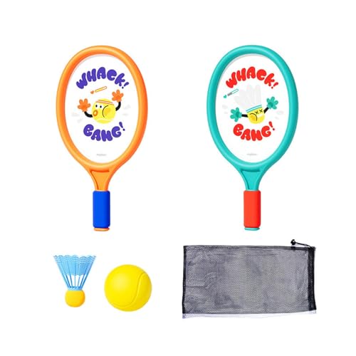Qianly Tennisschläger für Kinder, interaktives Spielzeug mit Aufbewahrungstasche, 2-in-1-Badminton-Tennisschläger-Set, Tennisschläger für Kinder von Qianly