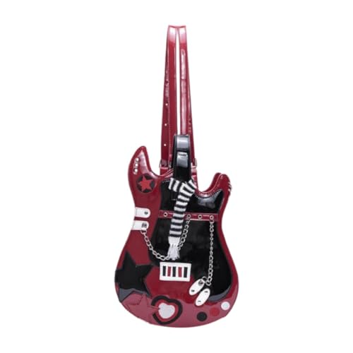 Qianly Umhängetasche für Damen in Gitarrenform, Schultertasche für Den Weihnachtseinkauf, Rot Qianly Umhängetasche für Damen in Gitarrenform, Schultertasche für Den Weihnachtseinkauf, Rot von Qianly