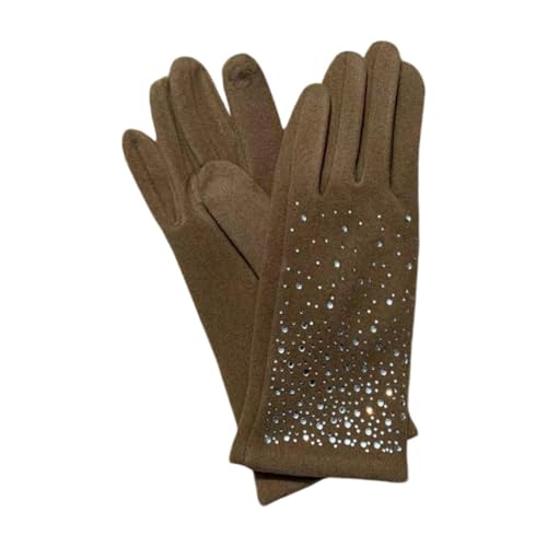 Qianly Winter Warme Handschuhe Outdoor Radfahren Handschuhe Touchscreen für Kaltes Wetter Fäustlinge für Outdoor, Khaki von Qianly