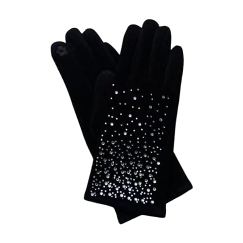 Qianly Winter Warme Handschuhe Outdoor Radfahren Handschuhe Touchscreen für Kaltes Wetter Fäustlinge für Outdoor, Schwarz von Qianly