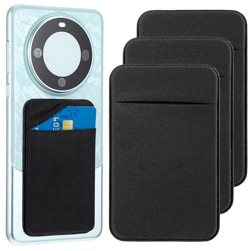 3 Stück Kartenhalter für Handy mit Selbstklebend Smartphone Kartenhalter Hülle Kartenhalter Stick On Wallet Sleeve Aufklebbare Kreditkarten Tasche RFID Card ID Credit Card Holder von Qianyu