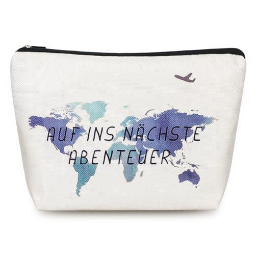 Qianyu Klein Kosmetiktasche Segeltuch Tragbare Multifunktional Reise Makeup Tasche mit Reißverschluss wasserdichte Kosmetikzubehör-Organizer für Damen Herren Handtasche von Qianyu