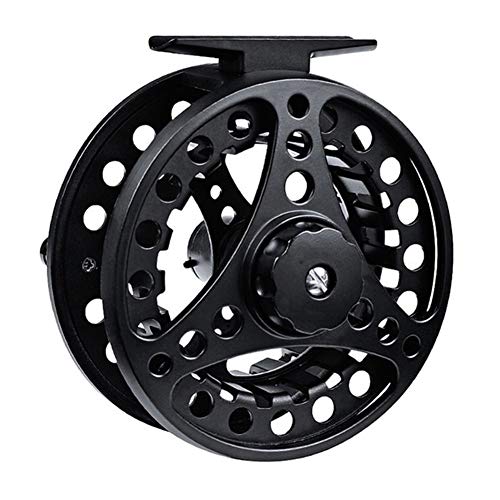 Fliegenfischen Rolle,Fliegenfischen Rollen Fliegenfischen Reel Aluminium AlloyInterchangeable for Salzwasser und Süßwasser Fly Wheel Angelzubehör(Black,5000 Series) von QiaoJun
