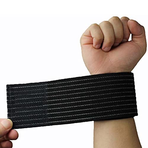 QiaoJun Handgelenkbandage,Handgelenk Bandagen 2-teiliges elastisches Sport-Bandage-Armband Hand-Gym-Support-Handgelenk-Brace Wrap Tennis Baumwoll-Wat-Band-Fitness-Powerlifting von QiaoJun
