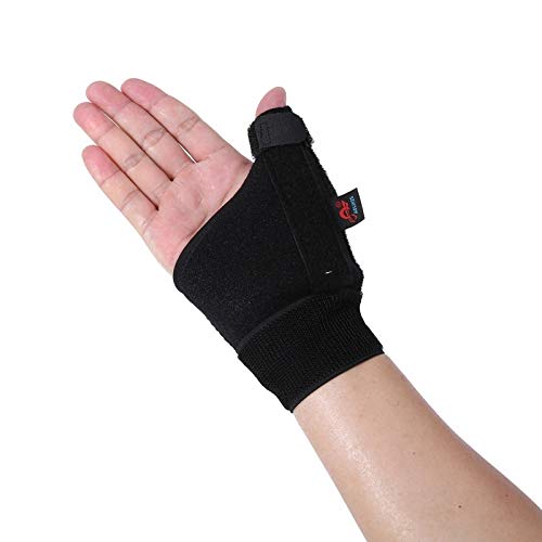 QiaoJun Handgelenkbandage,Handgelenk Bandagen Sport-Handgelenk Thumb-Stützgurte Wraps Verband Verstellbarer Handgelenkschutz für den linken/rechten Stabilisator(A Right) von QiaoJun