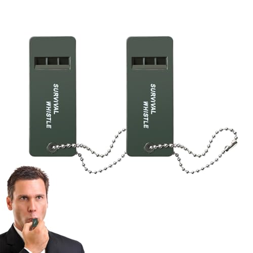 2 Stück Notfall Pfeifen, Signalpfeife, Notfallpfeife, 3 Löcher High Decibel Whistle, Überlebens Pfeife, Laut Notfall Pfeife, Kinder Rettung Signalisierung Laut Survival Pfeife Für Outdoor Camping 2 Stück Notfall Pfeifen, Signalpfeife, Notfallpfeife, 3 Löcher High Decibel Whistle, Überlebens Pfeife, Laut Notfall Pfeife, Kinder Rettung Signalisierung Laut Survival Pfeife Für Outdoor Camping von Qidures
