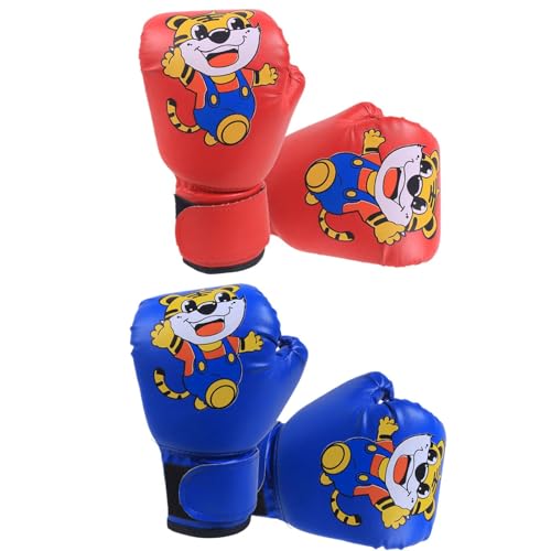 Kinder Boxhandschuhe, Boxhandschuhe Kinder Strapazierfähiges Leder, Junior Boxing Gloves, Kickboxhandschuhe, Trainingshandschuhe Für Boxsack Kickboxing Muay Thai von Qidures