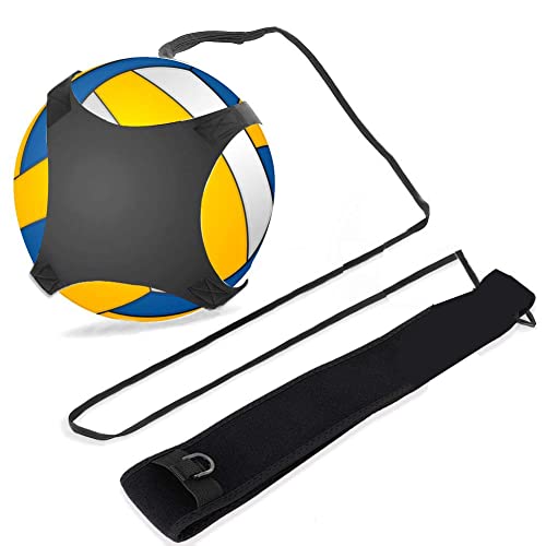 Qiilu Beach-Volleyball, Beach Volleyball Ball, Volleyball Training Equipment Kit, Volleyball Training Aid Solo Practice - Hands Free with Adjustable Waist Bel von Qiilu
