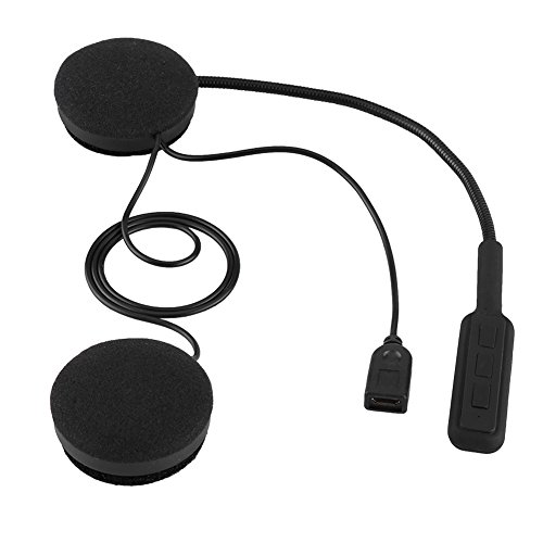 Qiilu Motorradhelm Bluetooth Headset,4.0 Dual-Stereo Lautsprecher Freih Motorrad Intercom Geräuschreduzierung Wireless Freisprecheinrichtung Kopfhörer Anrufkopfhörer Mikrofon Waterproof von Qiilu